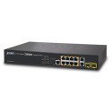 PLANET GS-4210-8P2T2S 8-Port 10/100/1000Mbps 802.3at PoE + 2-Port 10/100/1000Mbps + 2-Port 100/1000X SFP Managed Switch